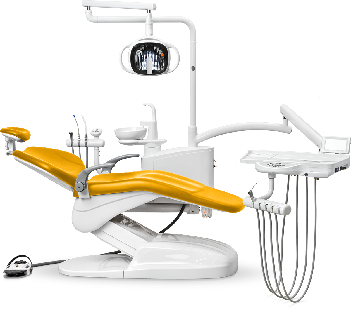 Стоматологическая установка Safety C2 нижняя подача, Желтый