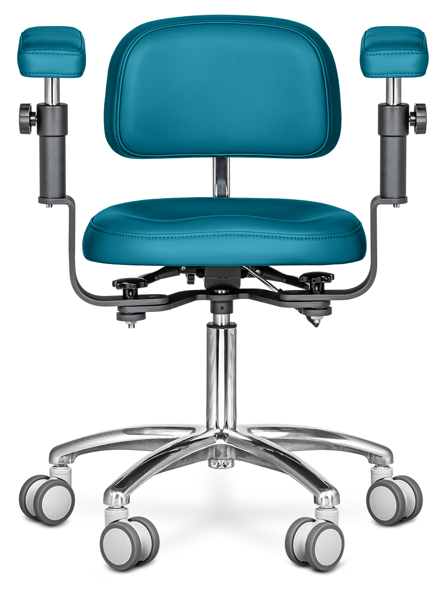 Стул микроскописта Mercury STANDART, бирюзовый