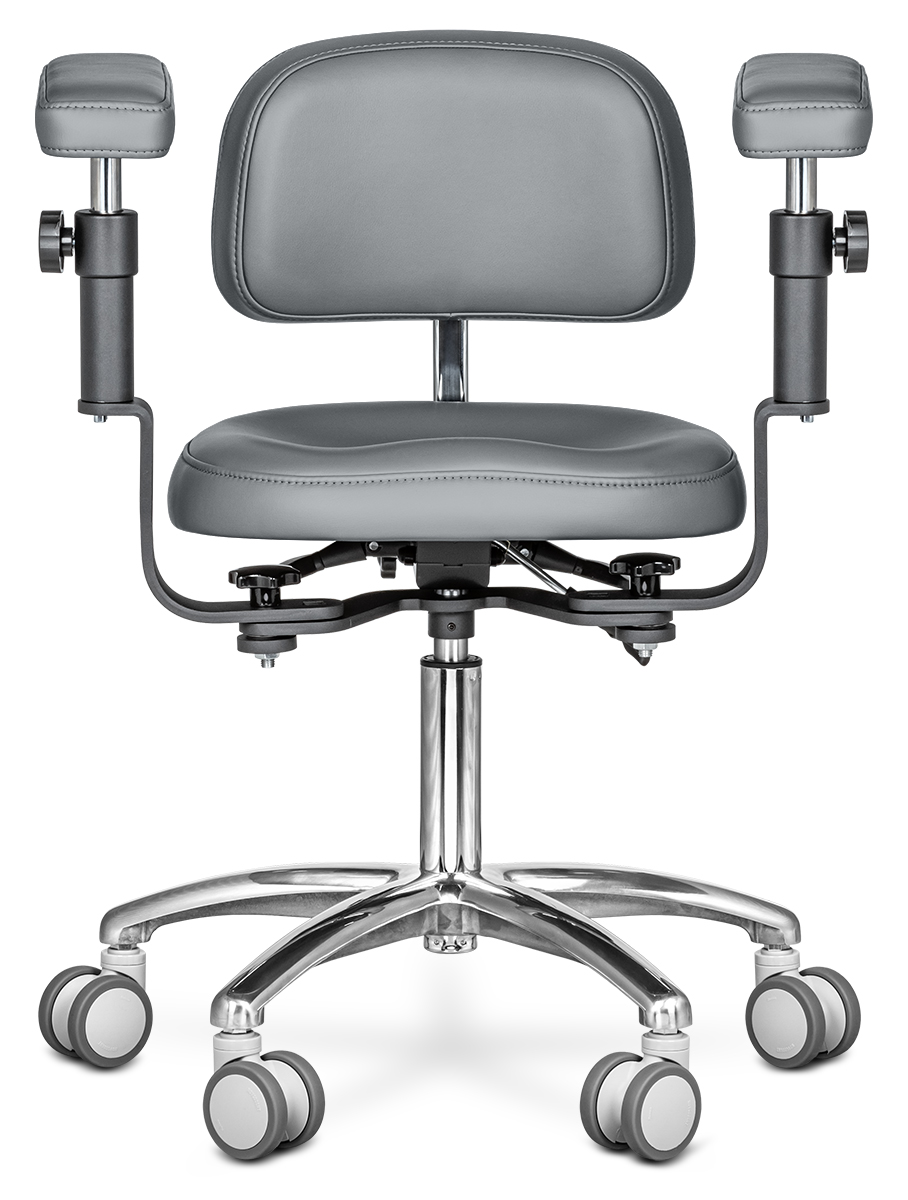Стул микроскописта Mercury STANDART, ATLANTIS серый