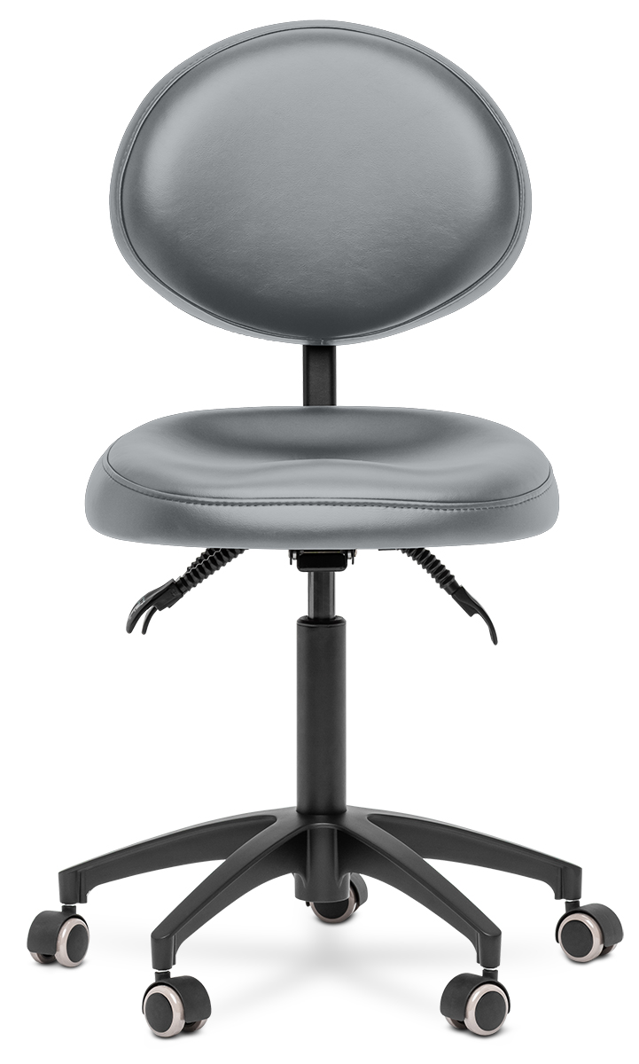 Стул врача Mercury Black, Атлантис серый